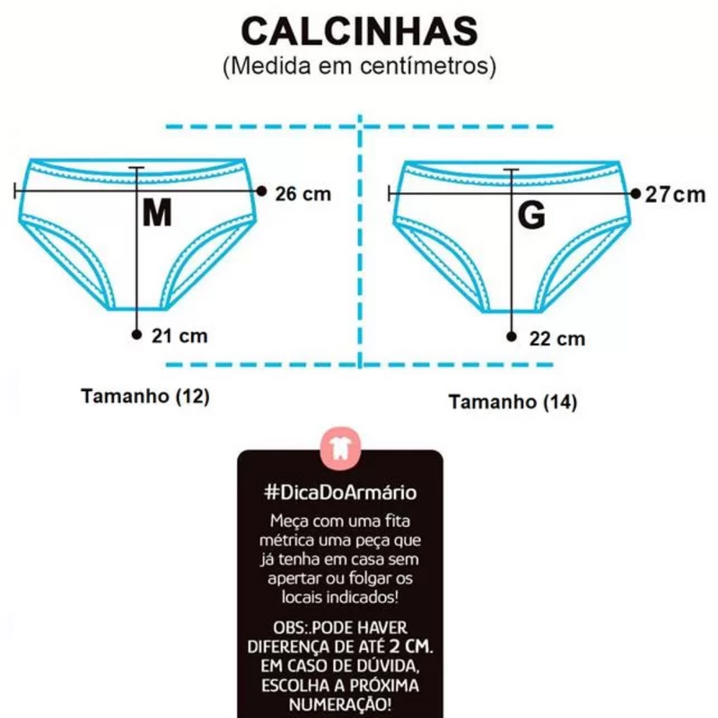 Calcinha Absorvente Juvenil - KIT 2 UNIDADES (PARA TODOS OS FLUXOS)